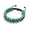 Jaspe Océanique Vert | Bronze à canon | Bracelet Diffuseur Pierre de Lave
